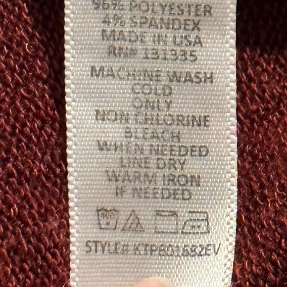 Peyton Jensen‎ burgundy/wine knot front lightweight sweater small KTP801682EV - Picture 6 of 6